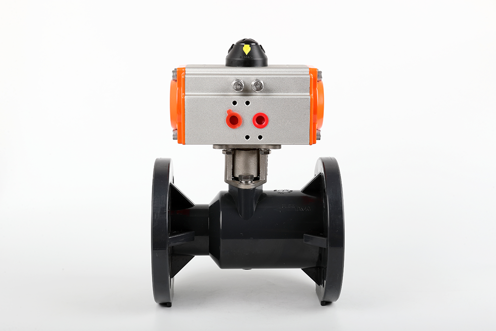 山海关气动法兰一体球阀